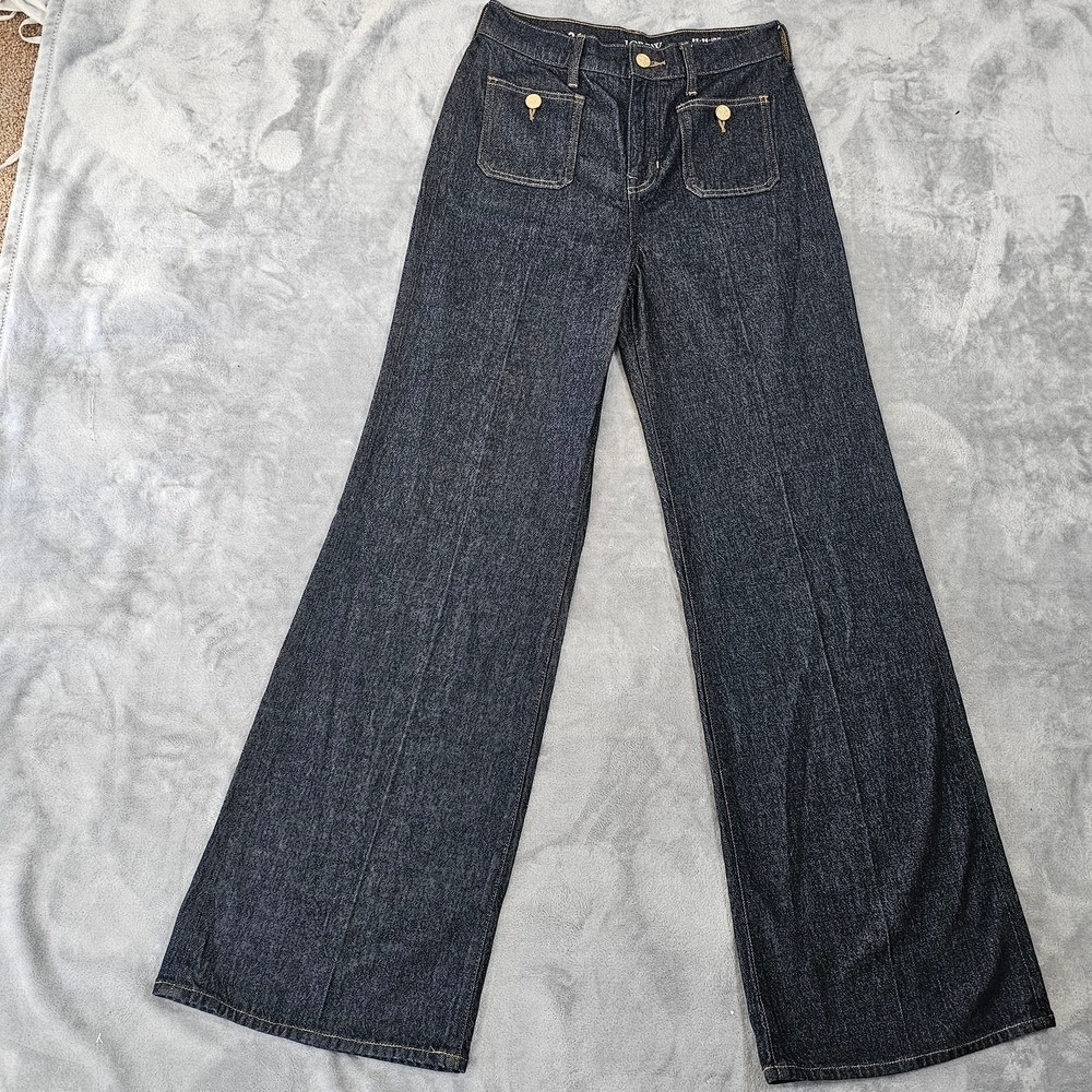 J.Crew Sailor denim trouser in Rinse wash Sz 26 - Picture 5 of 16